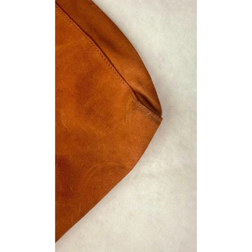 Michael Kors Orange Suede Tote Shoulder Bag